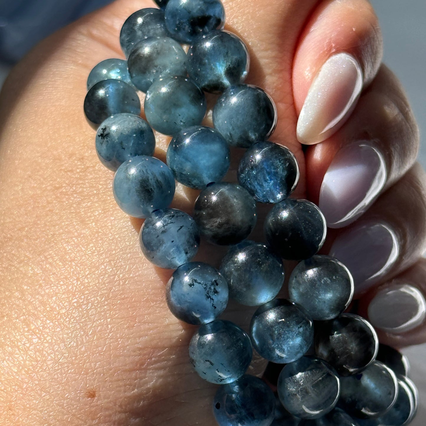 Devil's Aquamarine Bracelets (various bead sizes)