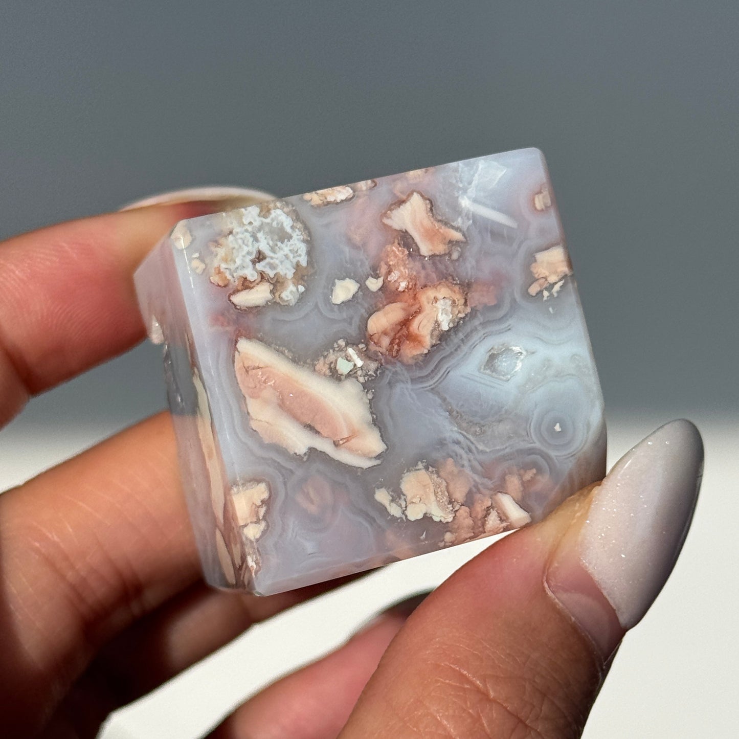 Cotton Candy Agate Cube (S) #5