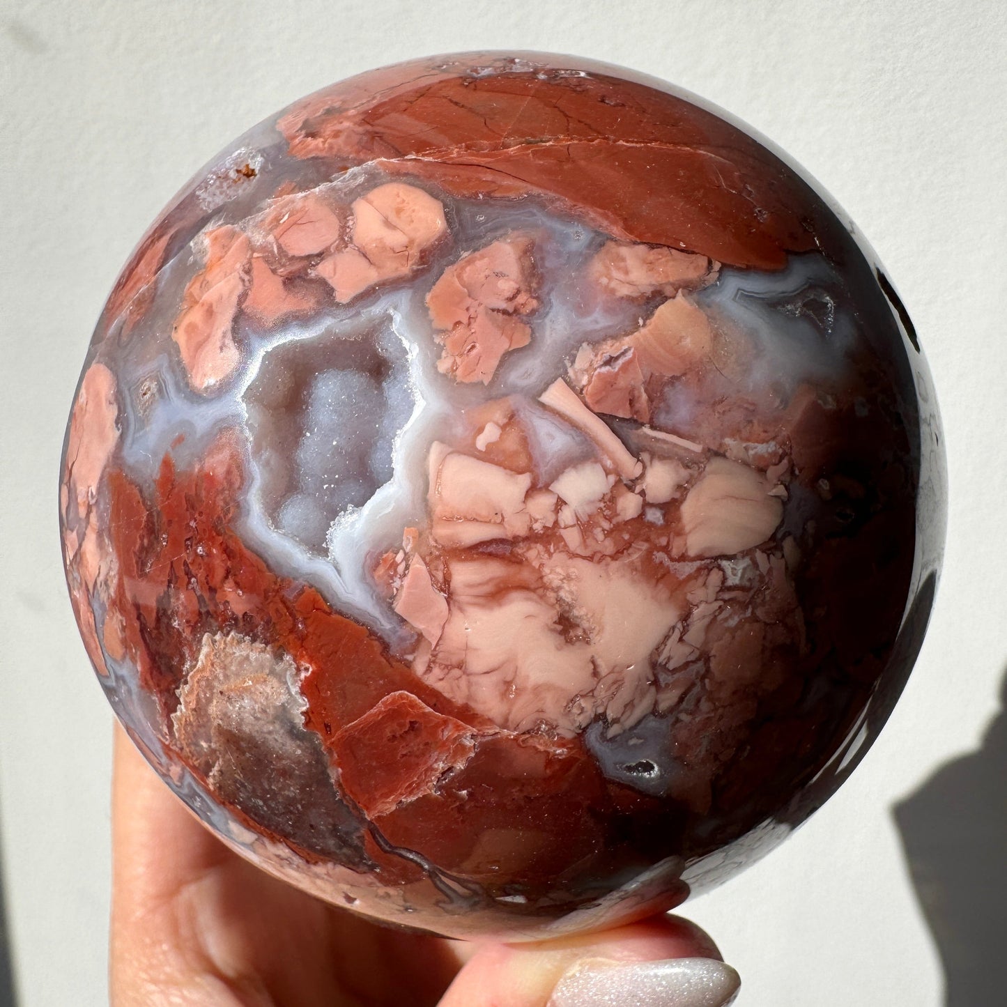 Cotton Candy Agate Sphere #13