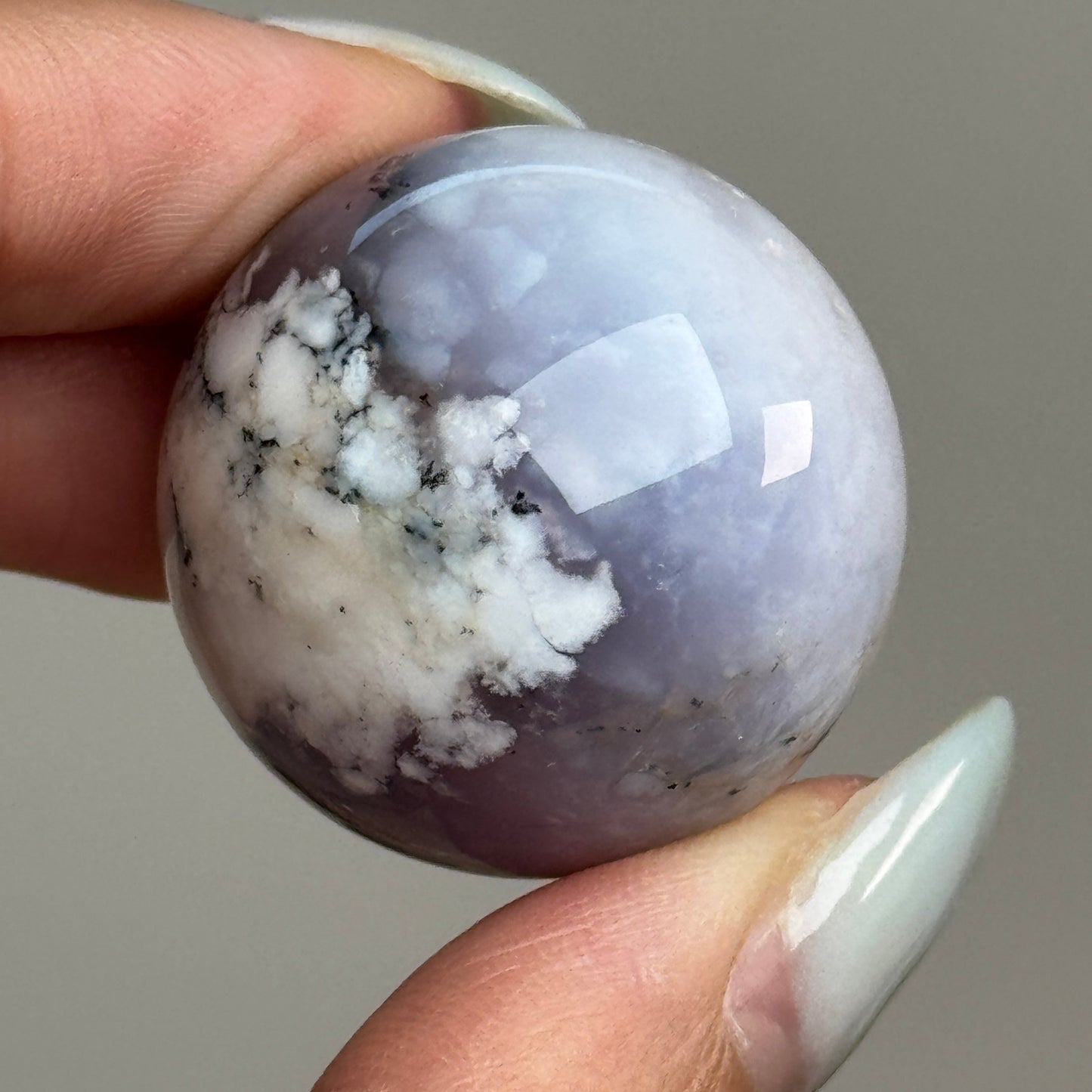 Purple Dendritic Opal Sphere #4