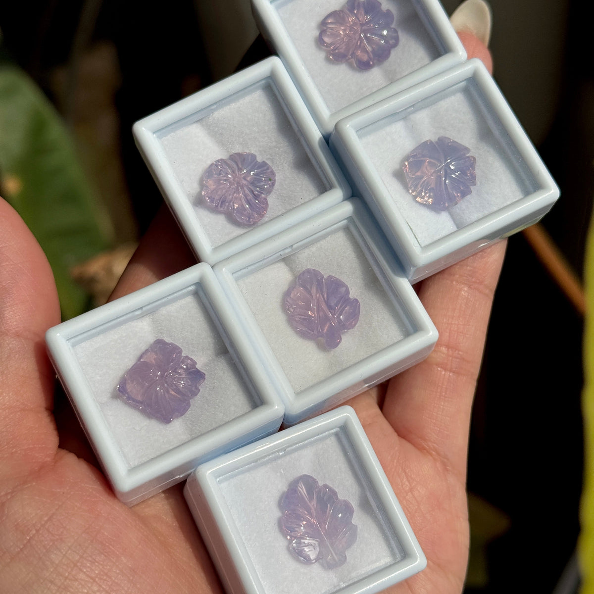 Lavender Moon Quartz Carvings (Gem)