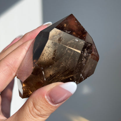 Dark Smoky Quartz Polished Freeform w/ Phantoms (EXTRA GRADE) #7