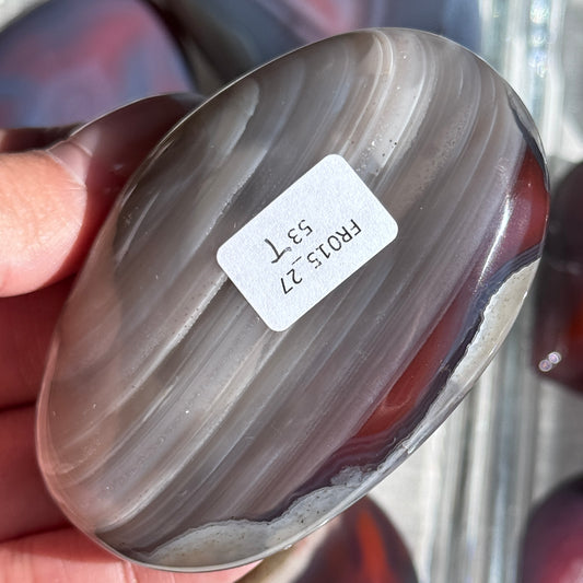 Mozambique Strawberry Agate Freeform Palm #27