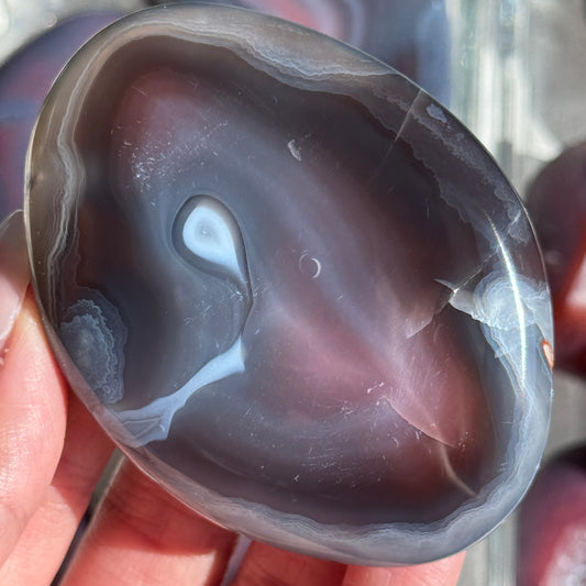 Mozambique Strawberry Agate Freeform Palm #34