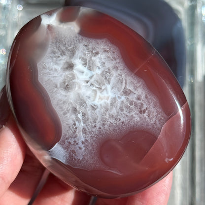 Mozambique Strawberry Agate Freeform Palm #23