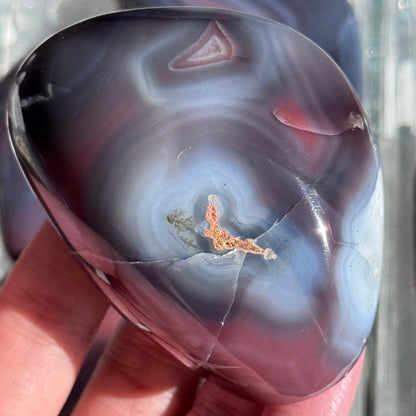 Mozambique Strawberry Agate Freeform Palm #8