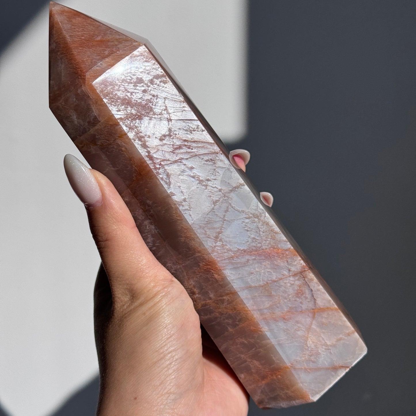 Peach Moonstone Tower (L) #3