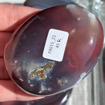 Mozambique Strawberry Agate Freeform Palm #23