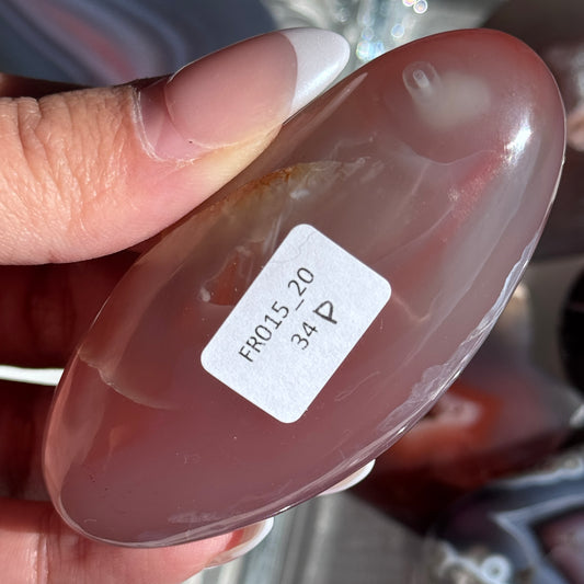 Mozambique Strawberry Agate Freeform Palm #20