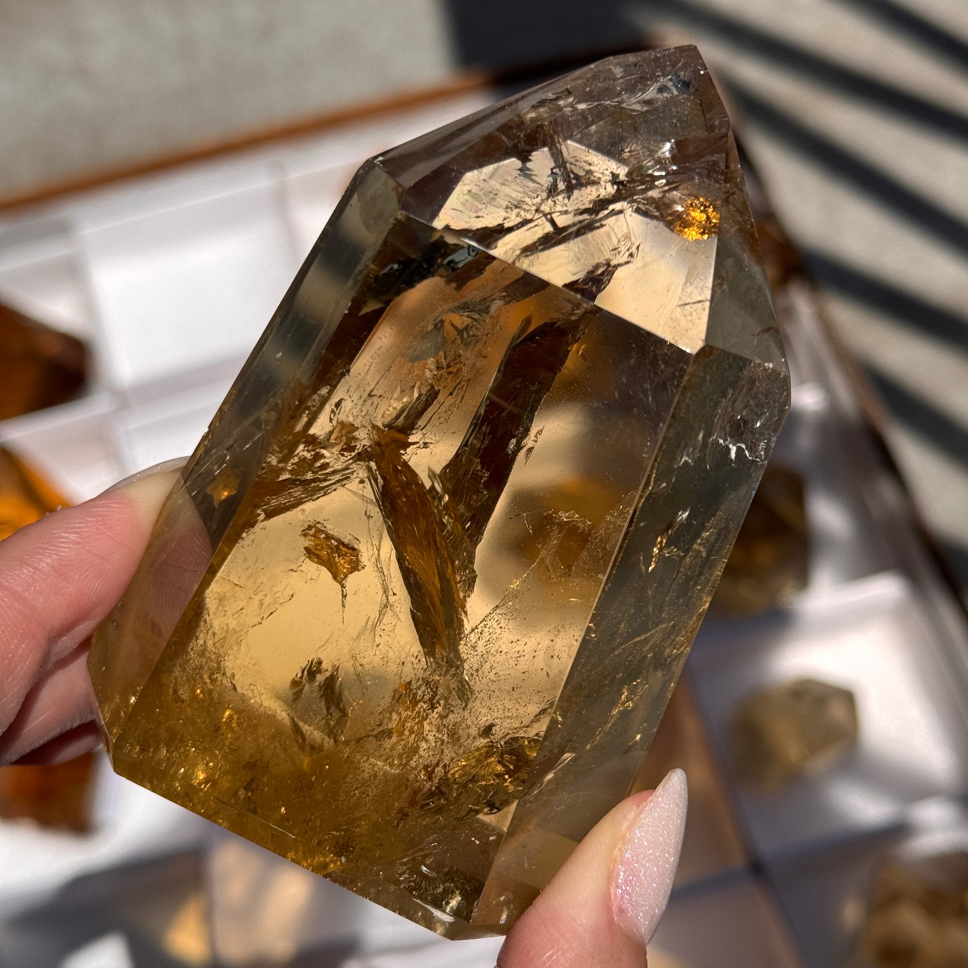 brazilian citrine tower polished crystal tower