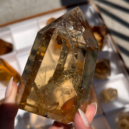 brazilian citrine tower polished crystal tower