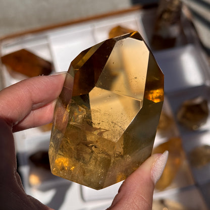 brazilian citrine tower polished crystal tower