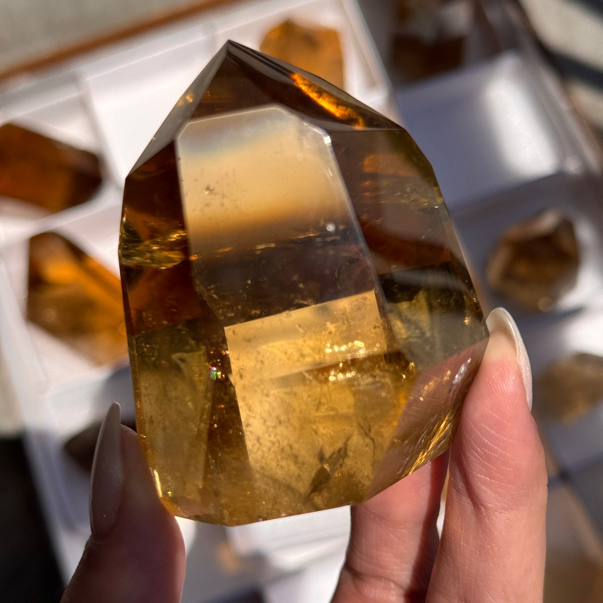 brazilian citrine tower polished crystal tower