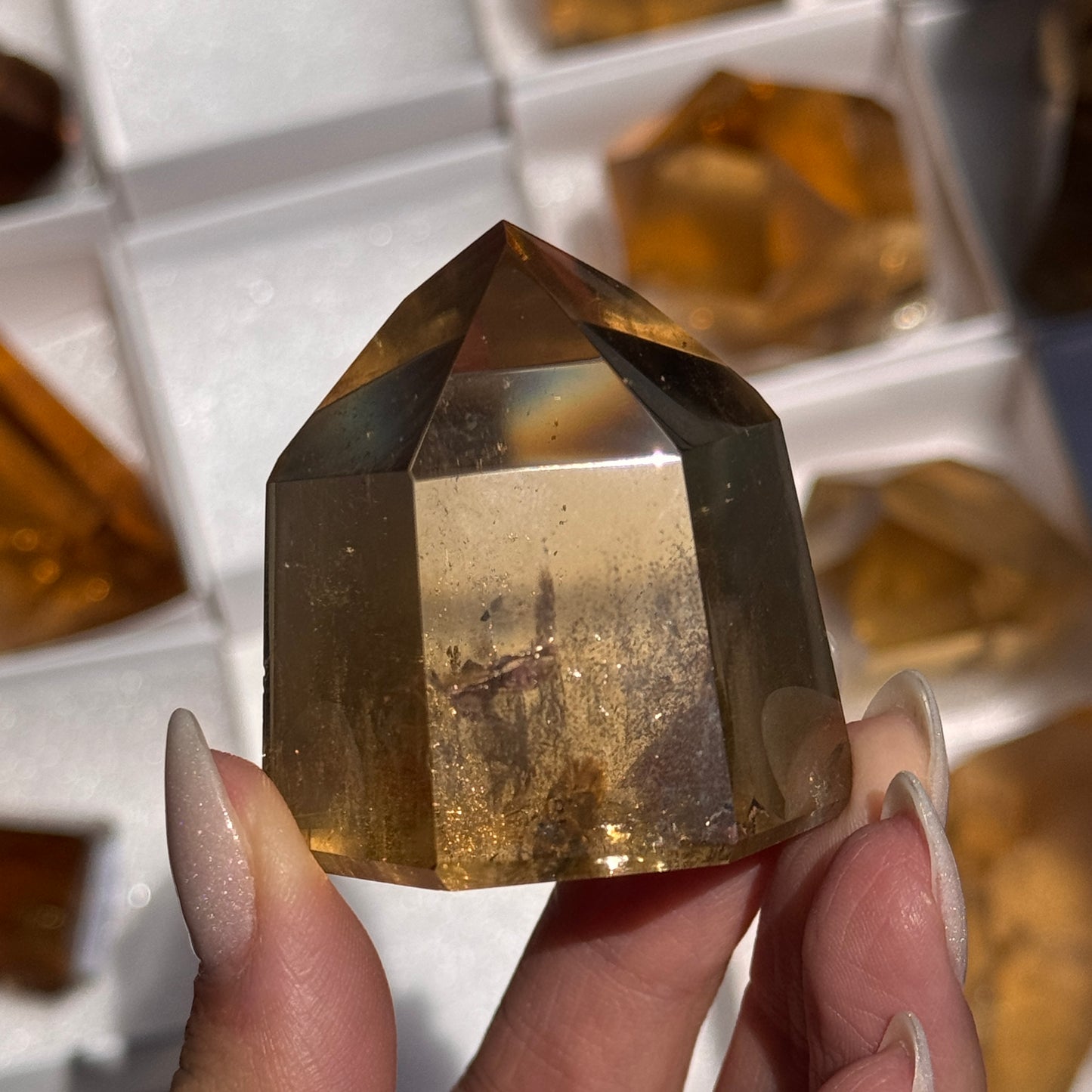 brazilian citrine tower polished crystal tower