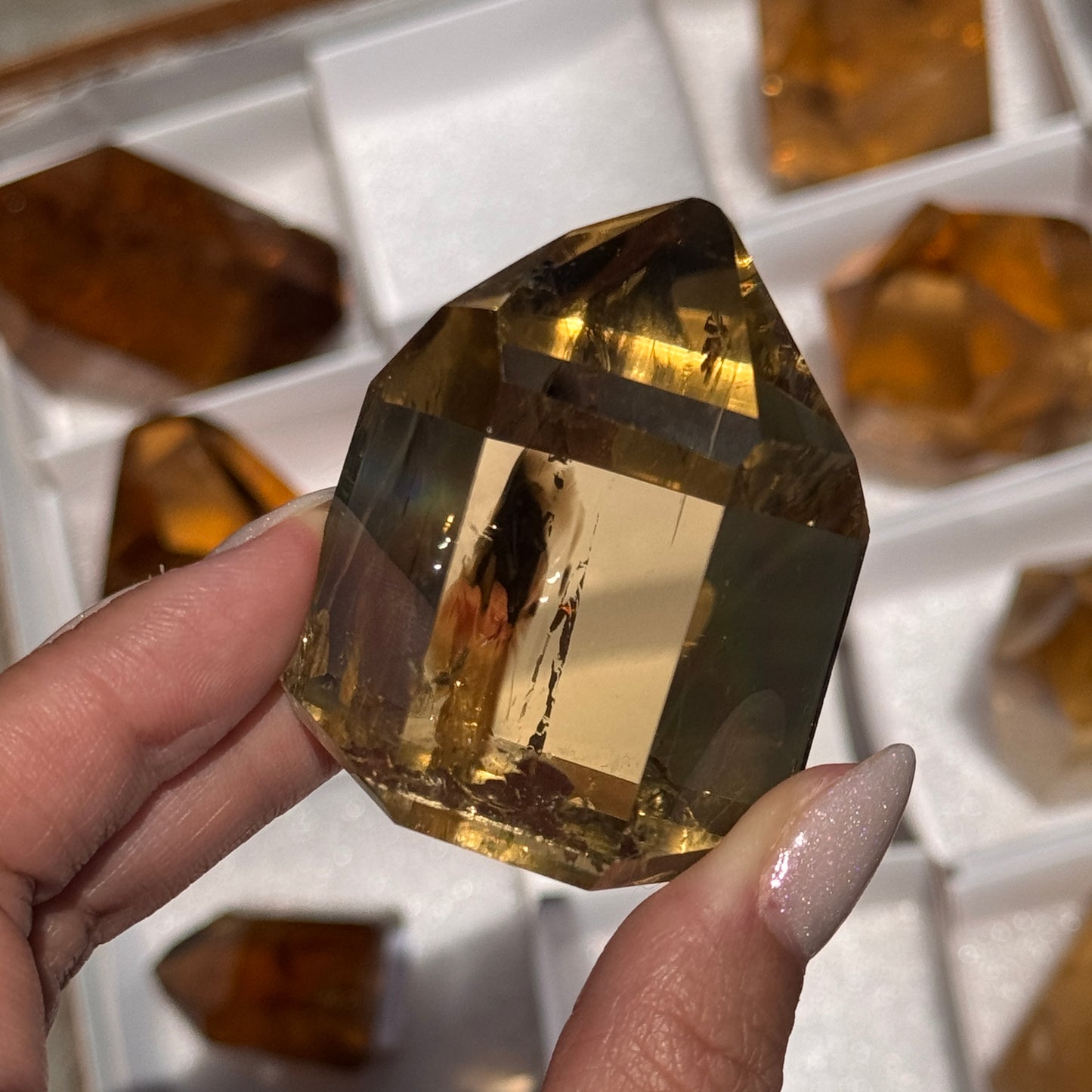 brazilian citrine tower polished crystal tower