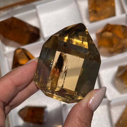 brazilian citrine tower polished crystal tower