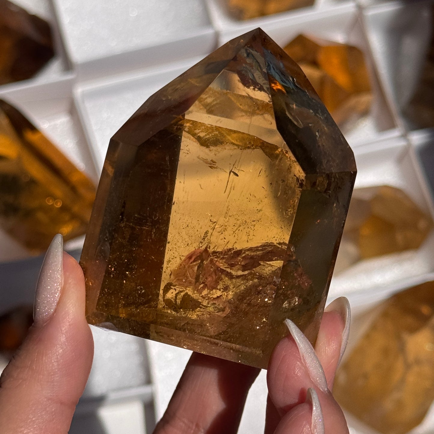 brazilian citrine tower polished crystal tower
