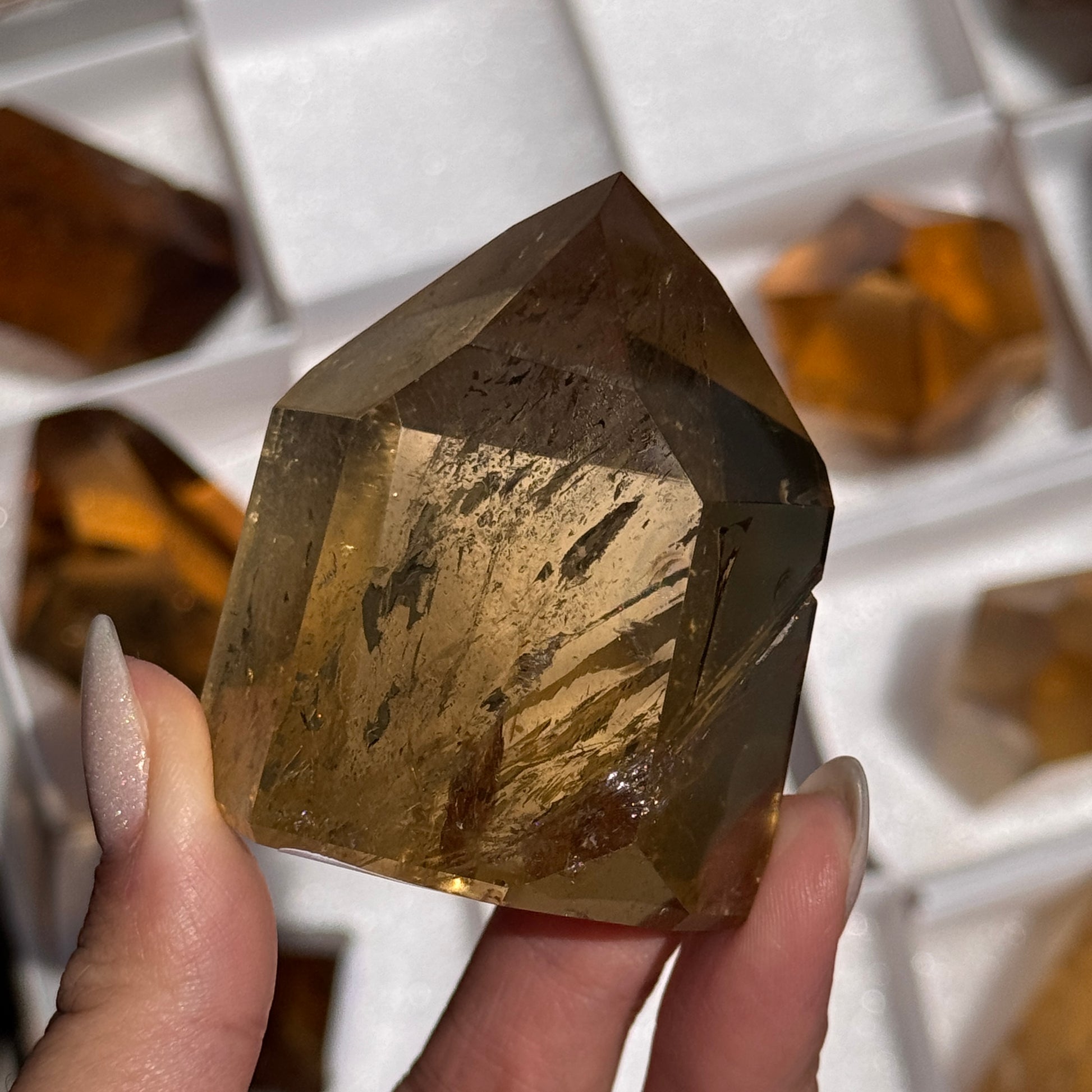 brazilian citrine tower polished crystal tower