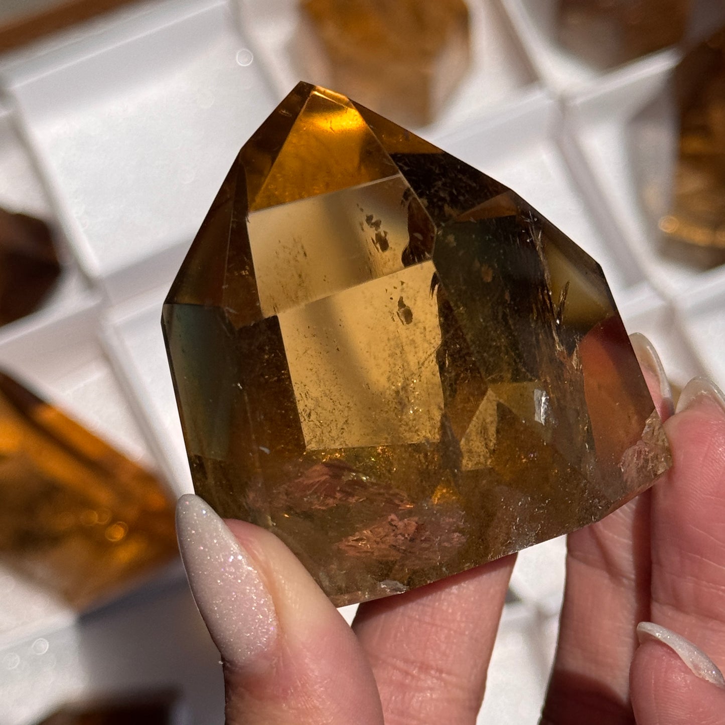 brazilian citrine tower polished crystal tower