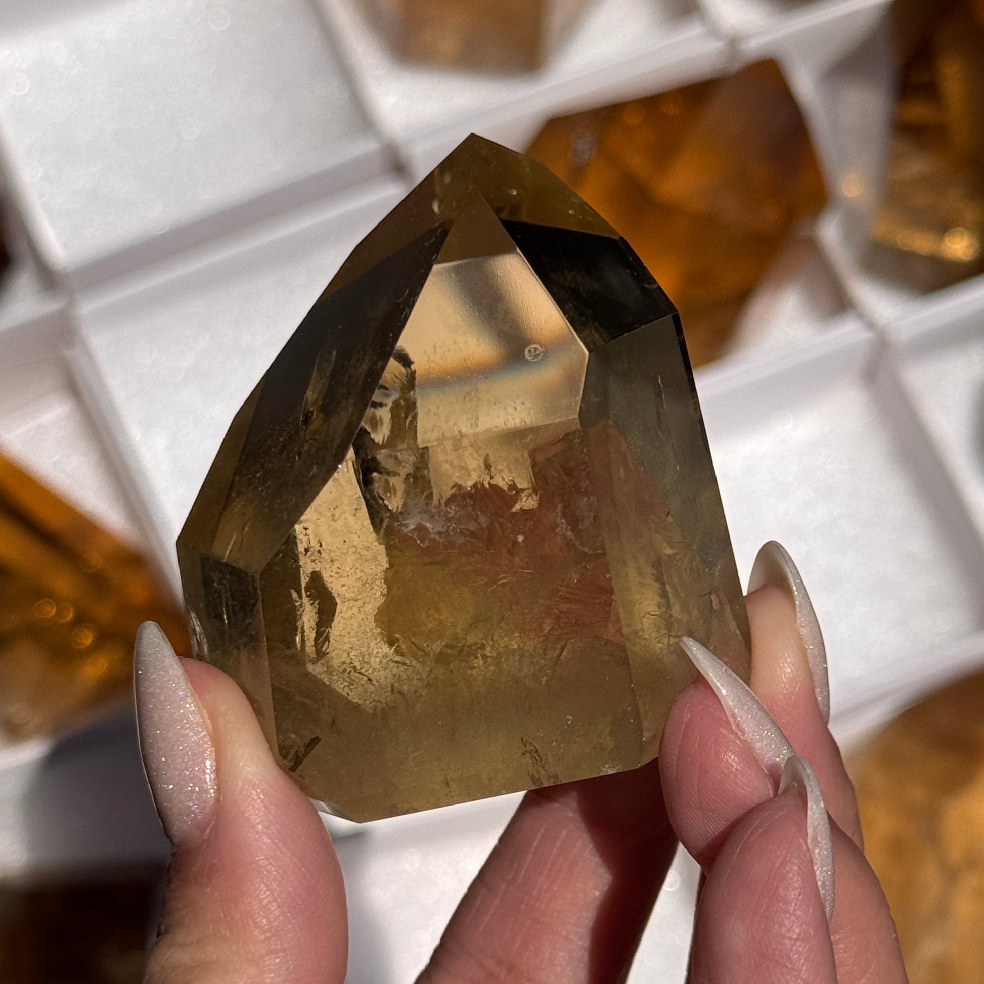 brazilian citrine tower polished crystal tower