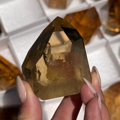 brazilian citrine tower polished crystal tower