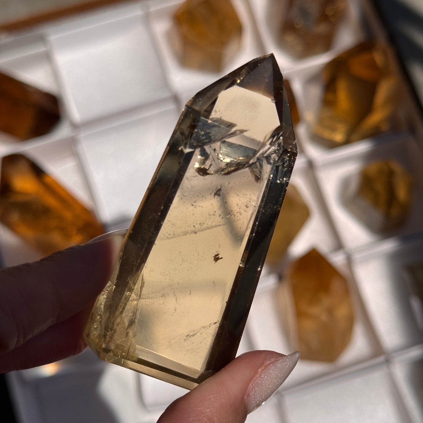 brazilian citrine tower polished crystal tower