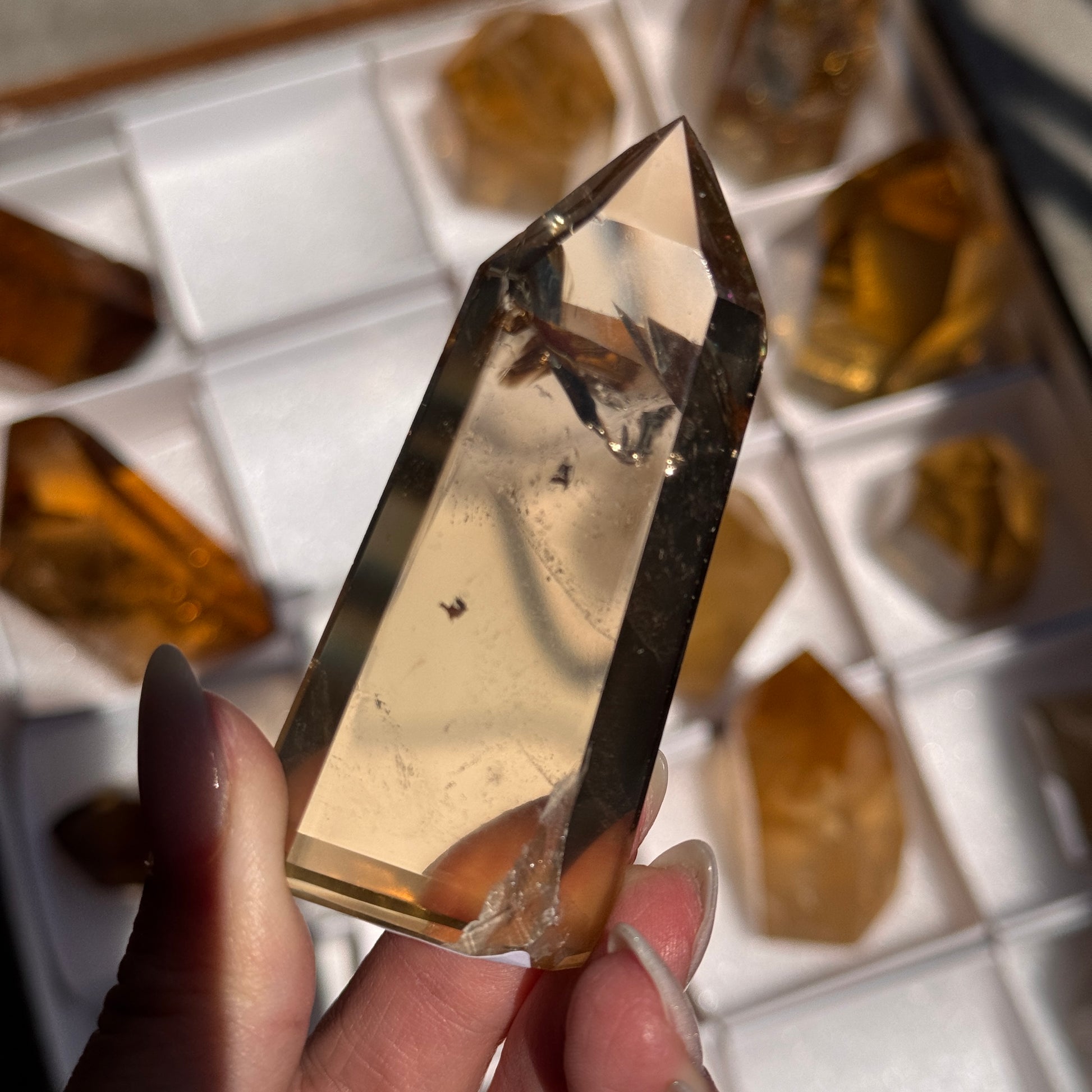 brazilian citrine tower polished crystal tower
