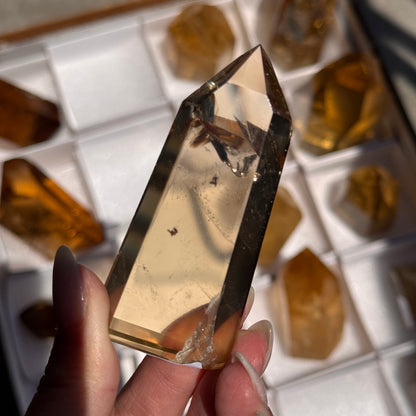 brazilian citrine tower polished crystal tower