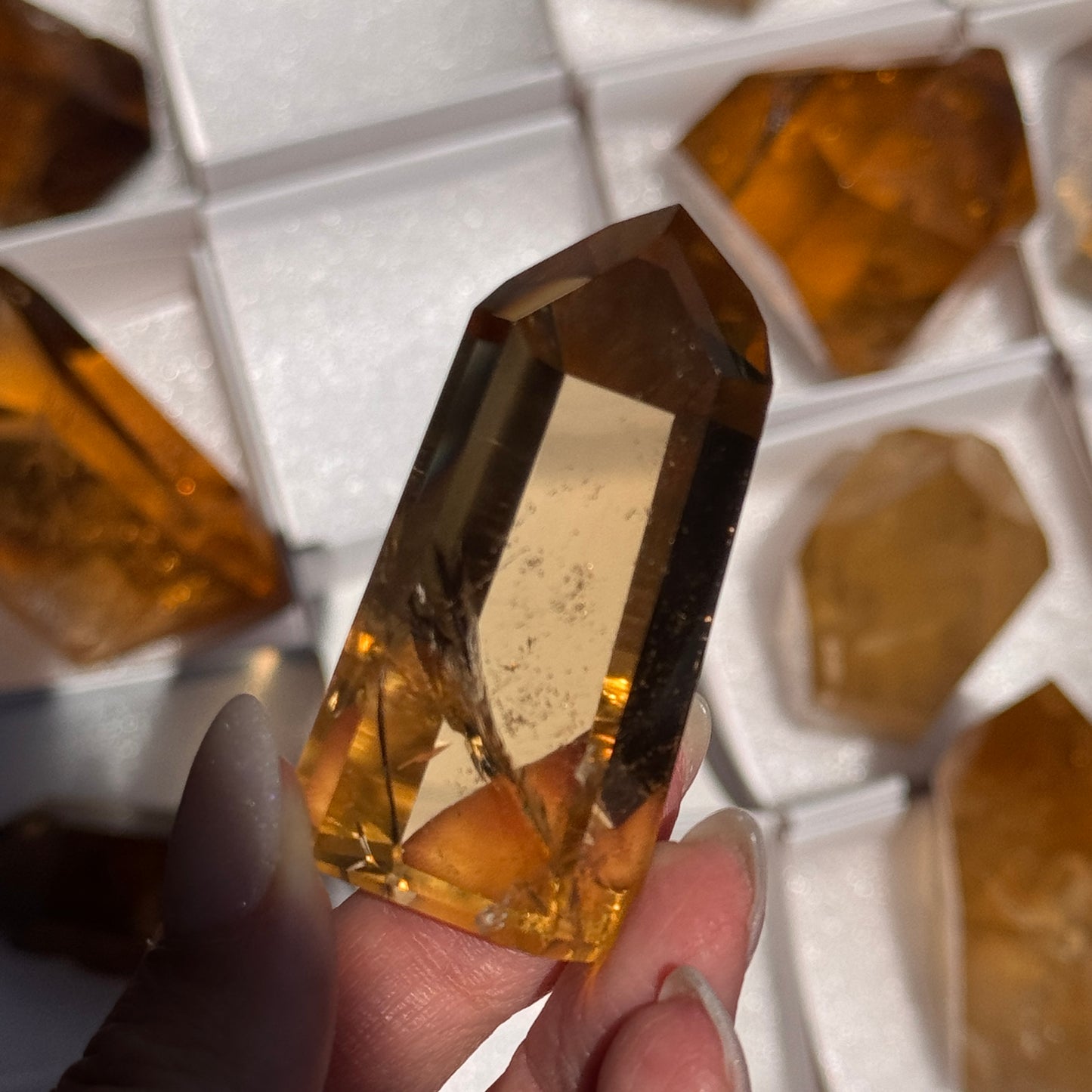 brazilian citrine tower polished crystal tower