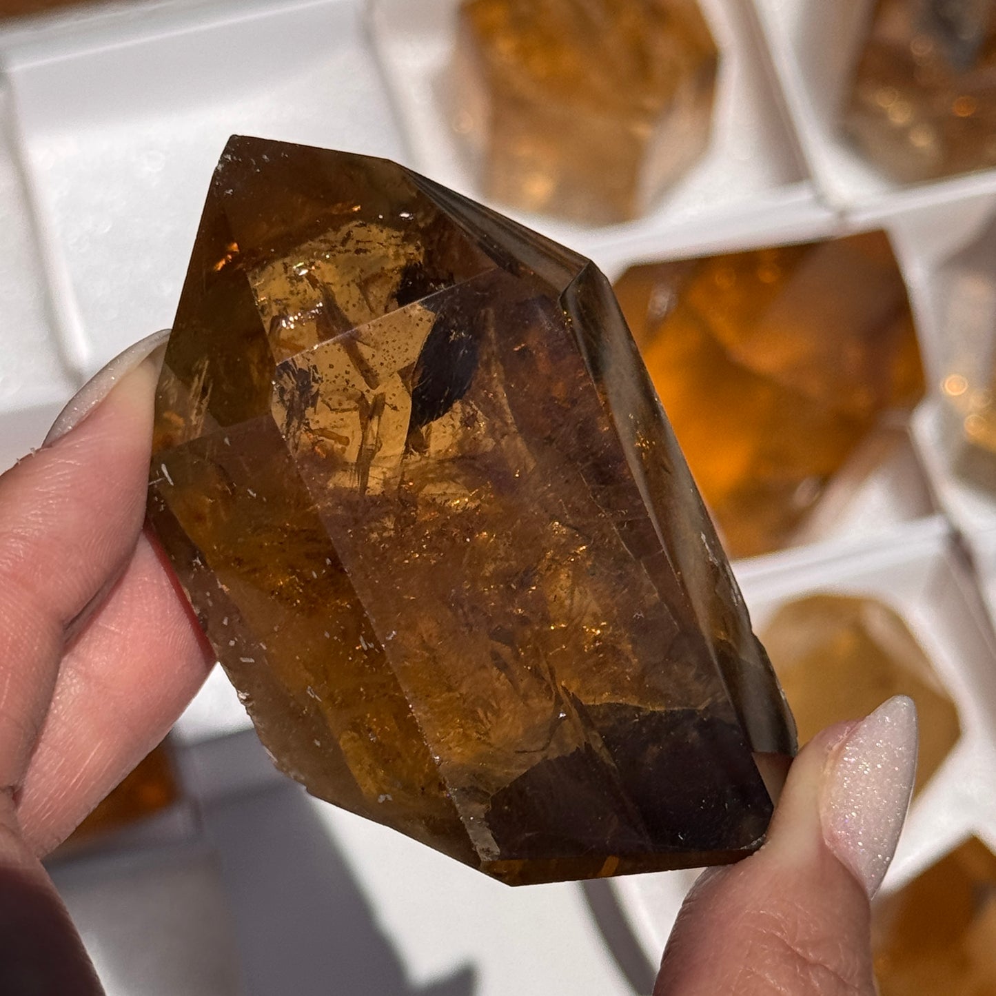 semi polished brazilian citrine freeform