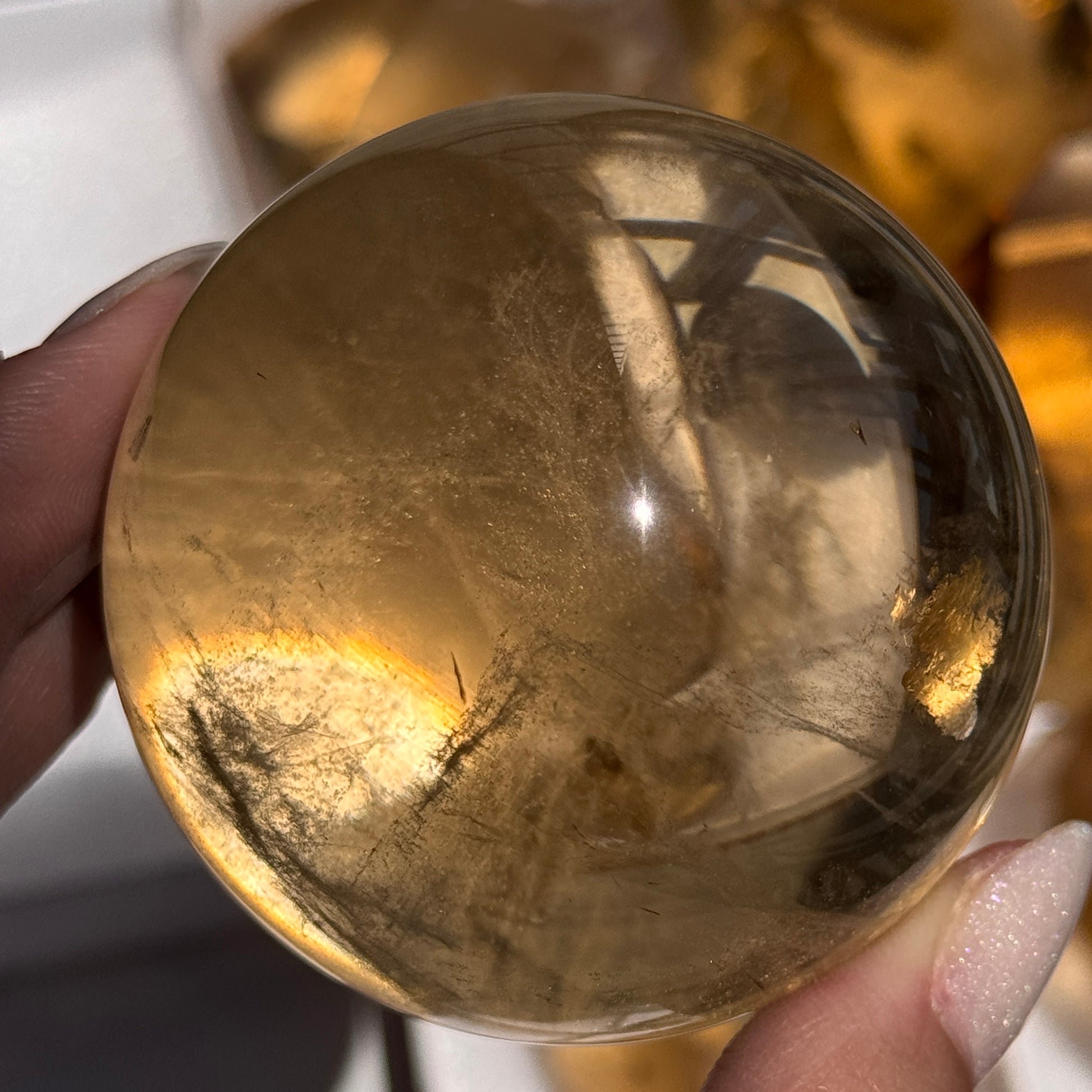 brazilian citrine sphere large citrine sphere