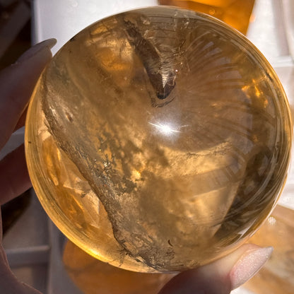 brazilian citrine sphere large citrine sphere