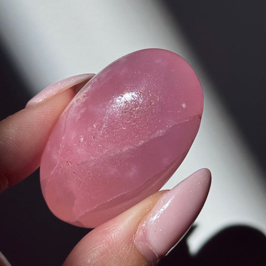 pink aragonite palm