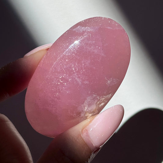 pink aragonite palm