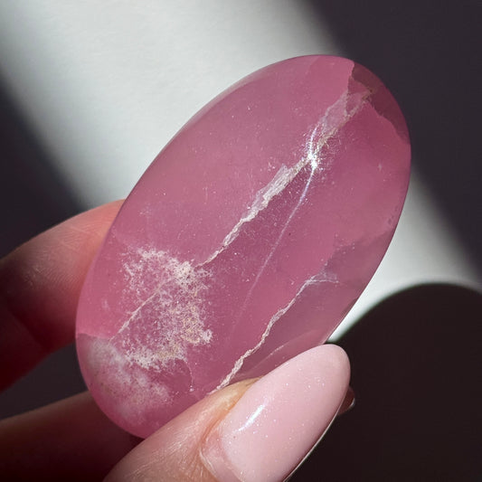 pink aragonite palm