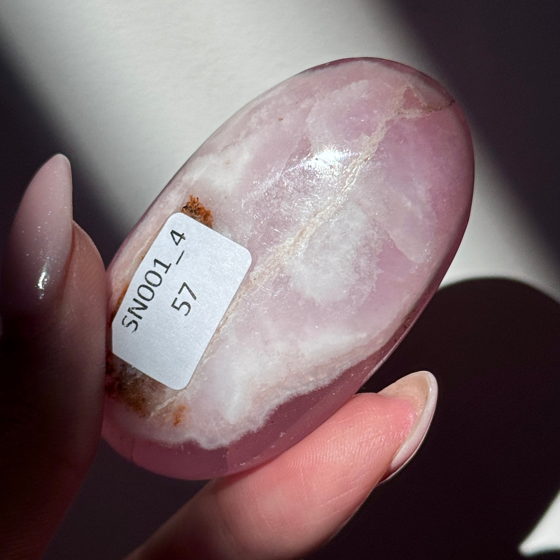 pink aragonite palm