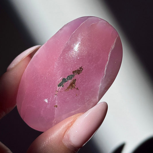 pink aragonite palm