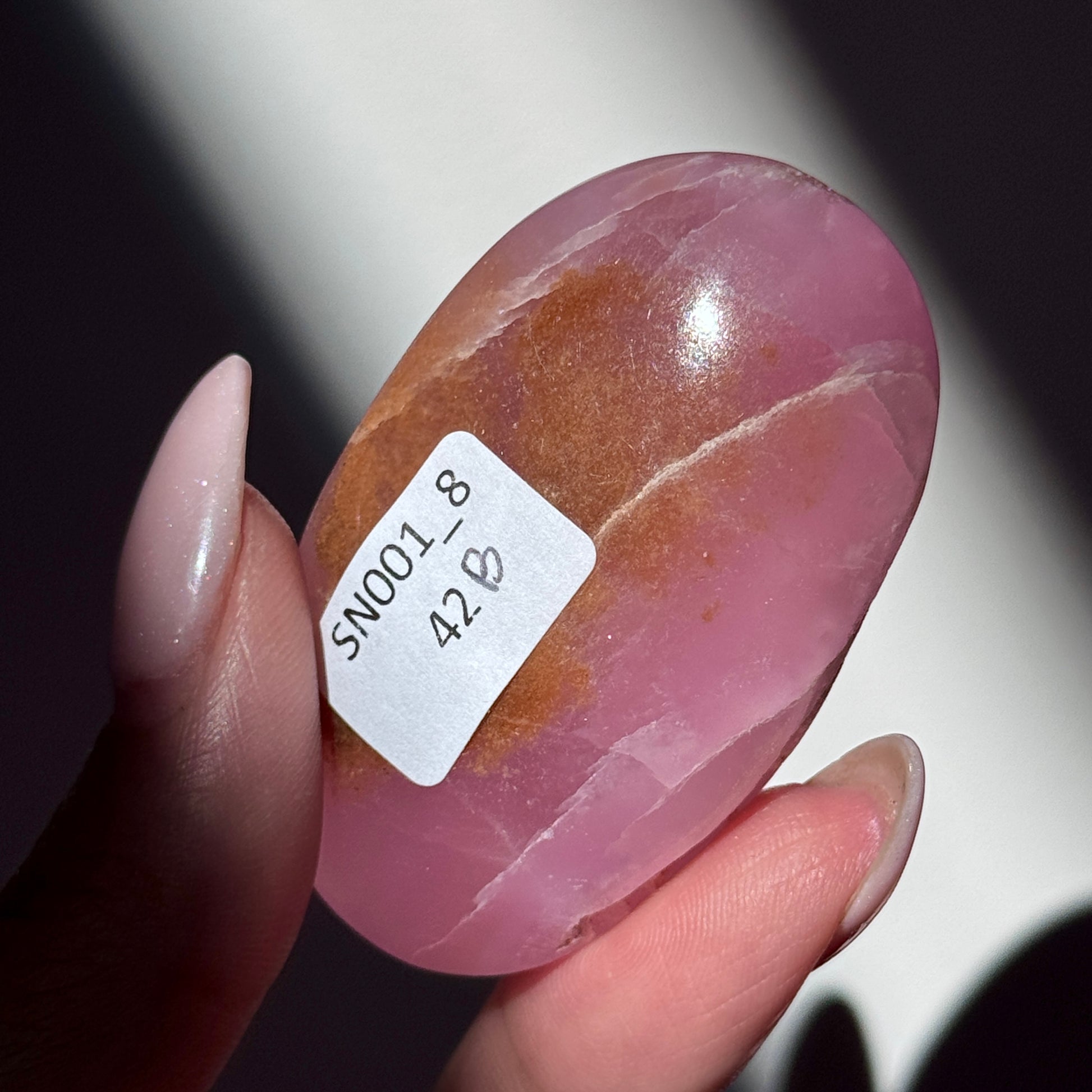 pink aragonite palm