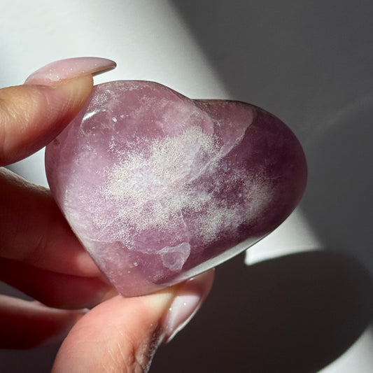 pink aragonite heart