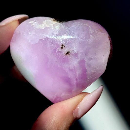 pink aragonite heart