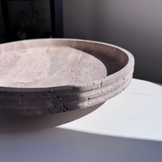 XL Travertine Lifted Bowl
