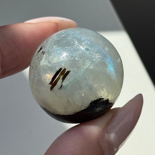 gem rainbow moonstone sphere