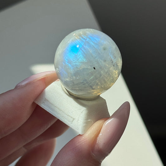 gem rainbow moonstone sphere