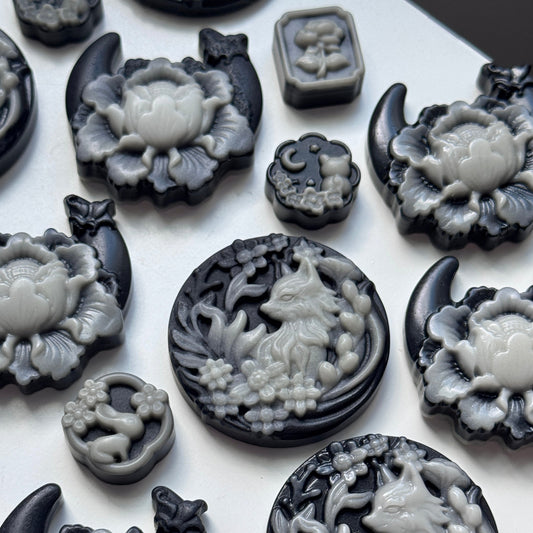 taiji stone carving crystal carving black and white