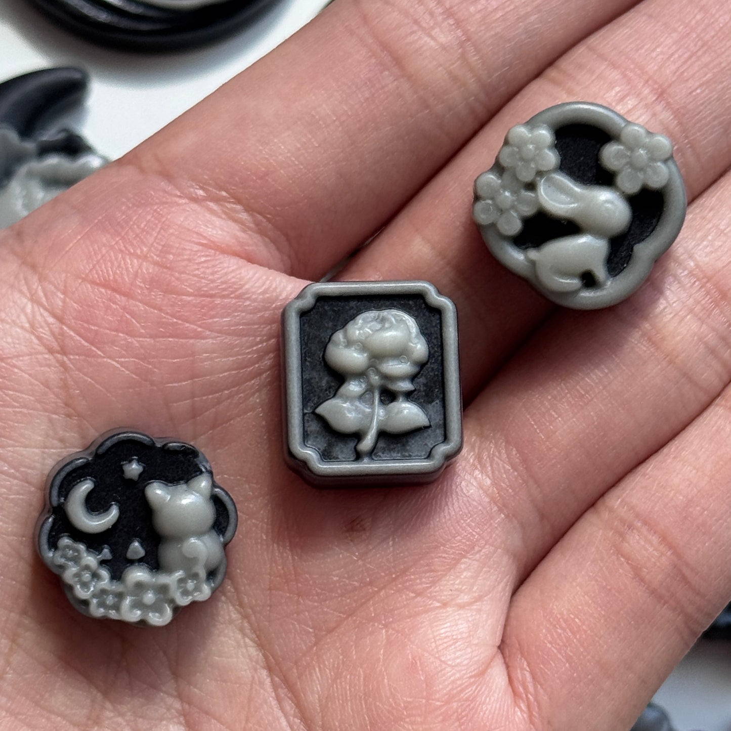 taiji stone carving crystal carving black and white