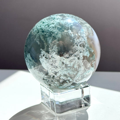 moss agate sphere green crystal sphere