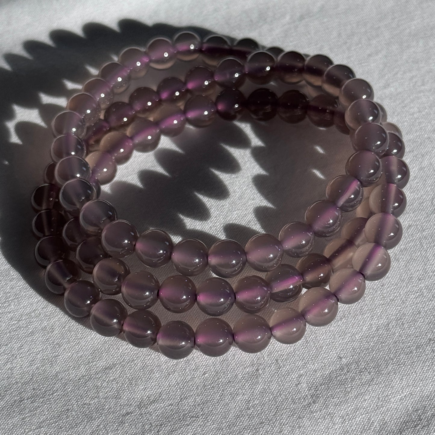 Purple Chalcedony 3 Wrap Bracelets