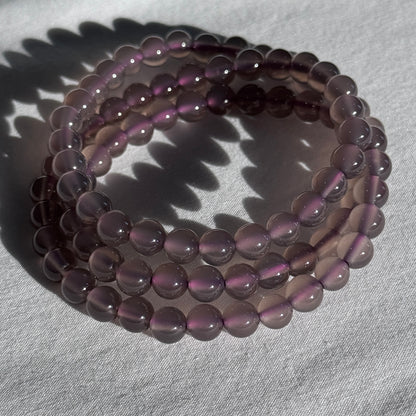 Purple Chalcedony 3 Wrap Bracelets
