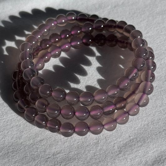 Purple Chalcedony 3 Wrap Bracelets