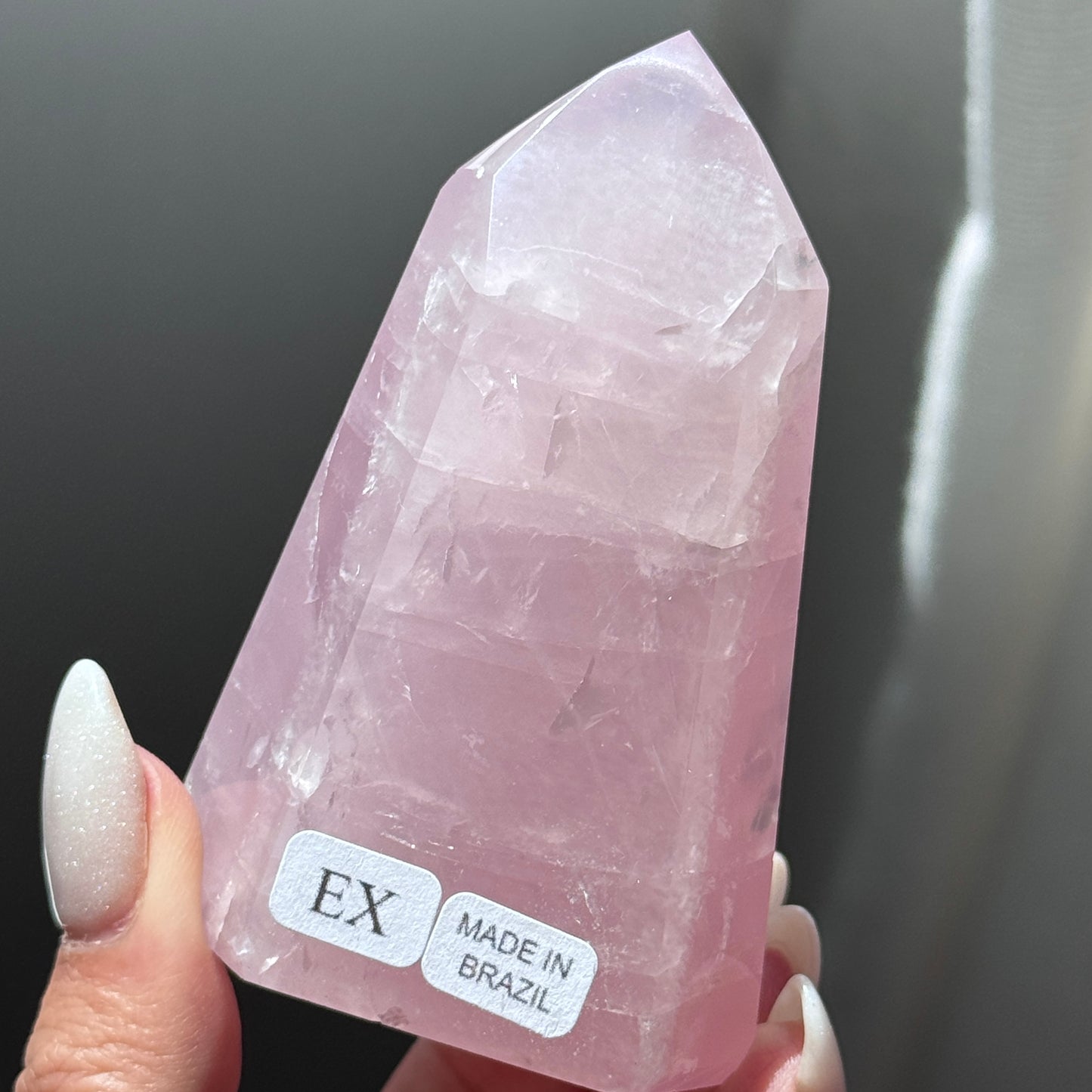 gem rose quartz tower extra grade rose quartz tower girasol quartz